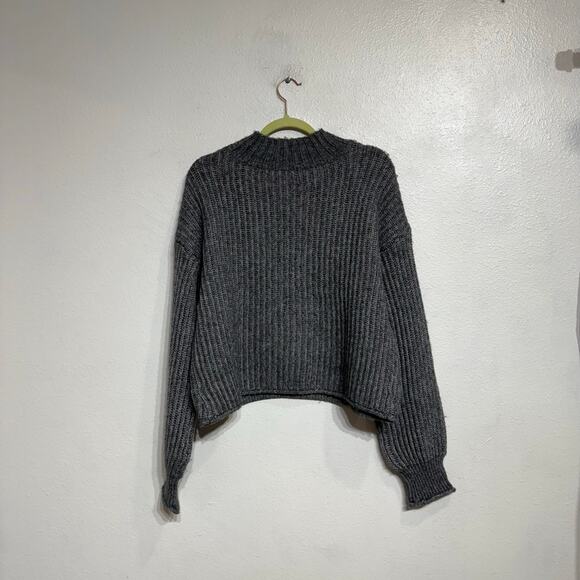 So Charcoal Heather Mock Neck Pullover Sweater Sz L NWT - Picture 10 of 13